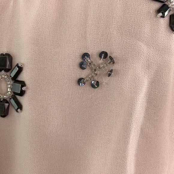 ModCloth Embellished Chiffon Midi Dress Blush S - Picture 11 of 13